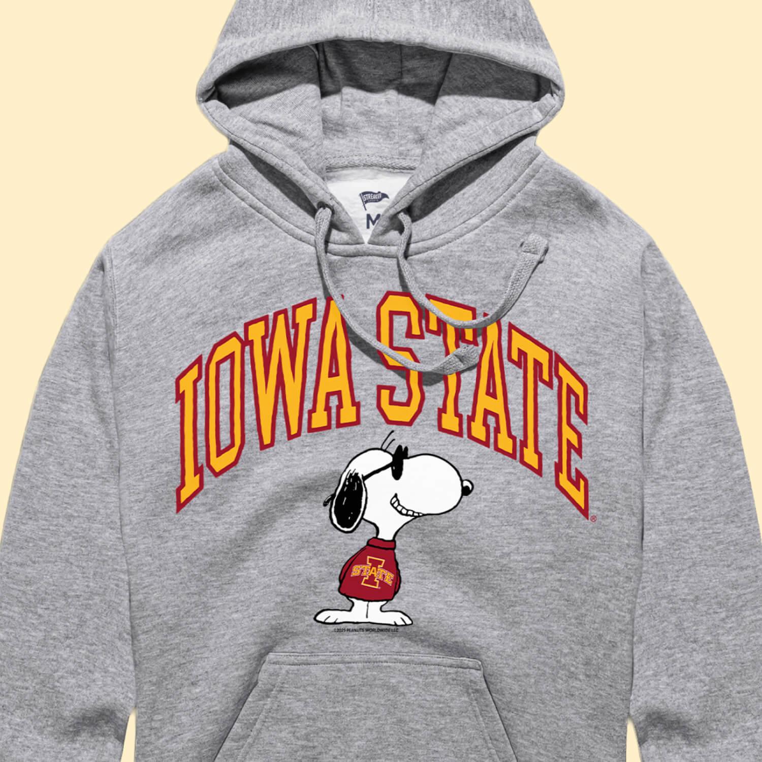 Peanuts X Iowa State Gray Joe Cool Hooded Sweatshirt